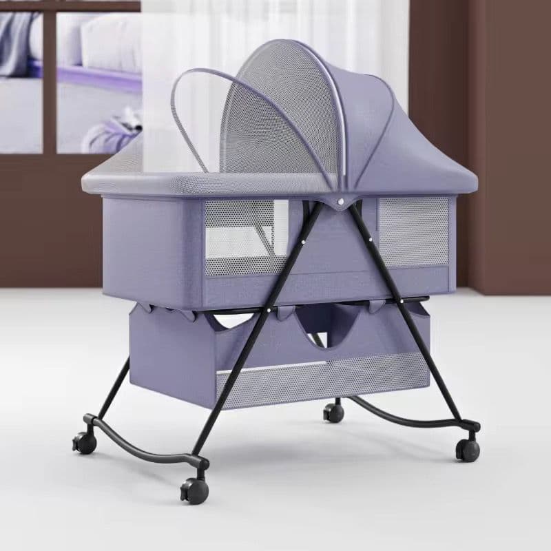 Portable Baby Bassinet & Rocking Cradle with Mosquito Net